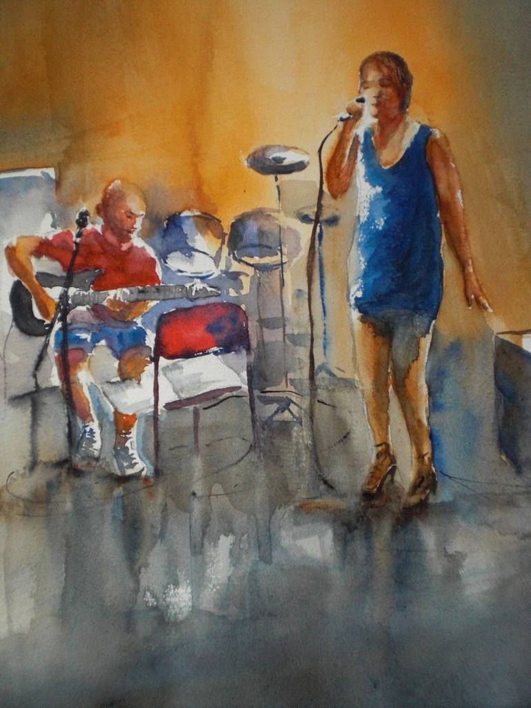 Original Expressionism Music Painting by Giorgio Gosti