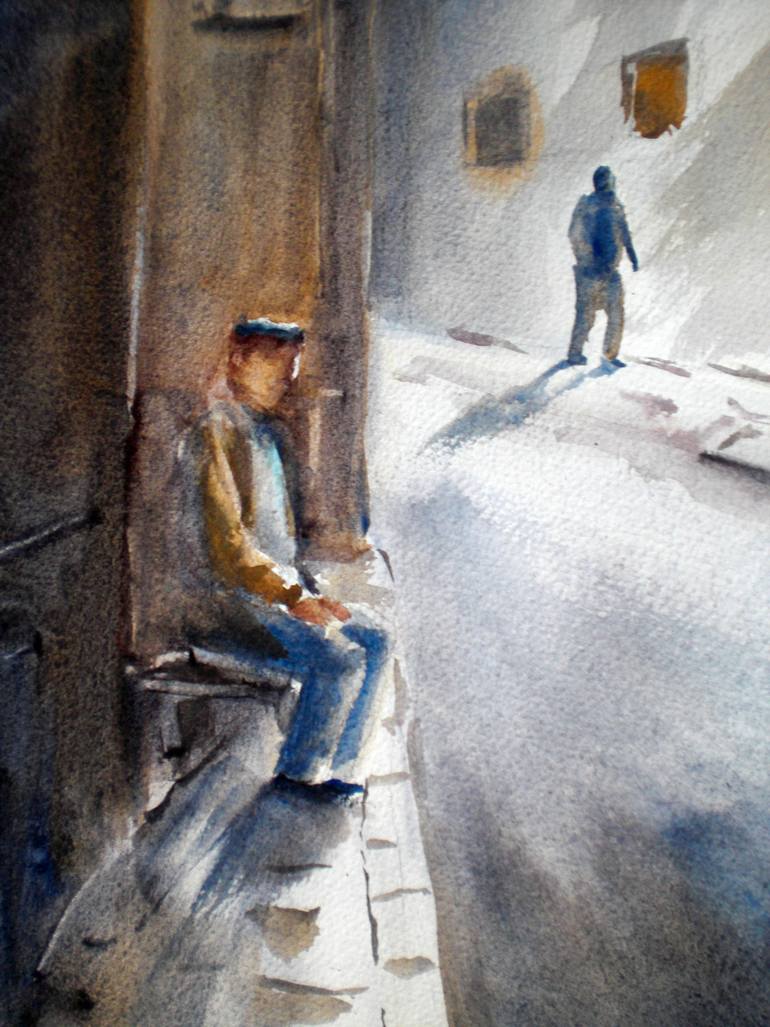 Original Expressionism People Painting by Giorgio Gosti