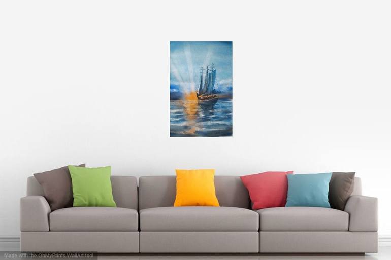 Original Expressionism Seascape Painting by Giorgio Gosti