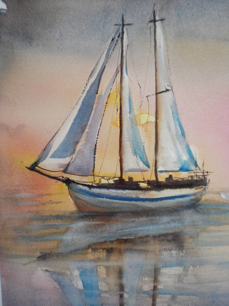 Original Ship Painting by Giorgio Gosti