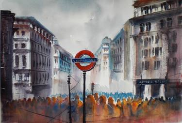 Original Expressionism Cities Paintings by Giorgio Gosti