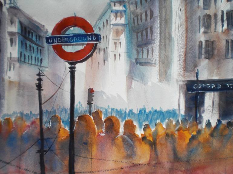 Original Expressionism Cities Painting by Giorgio Gosti