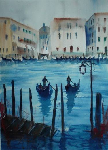 Original Expressionism Cities Paintings by Giorgio Gosti