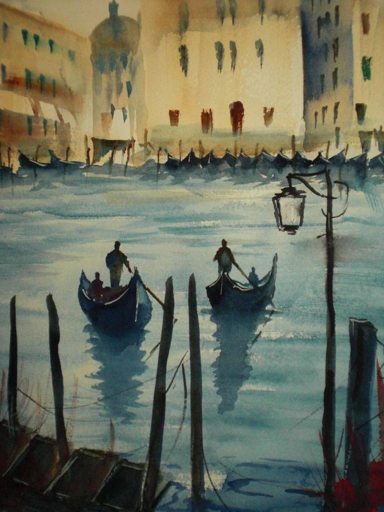 Original Expressionism Cities Painting by Giorgio Gosti
