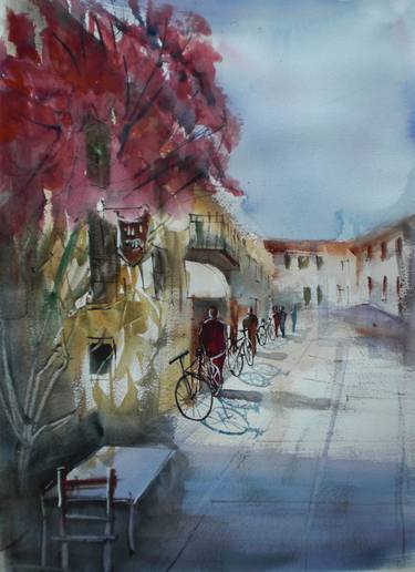 Print of Bicycle Paintings by Giorgio Gosti