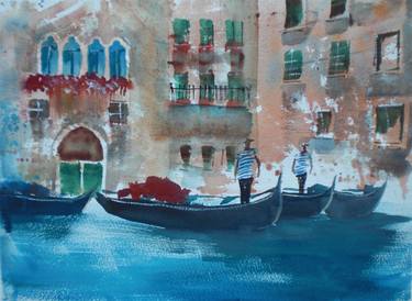 Original Expressionism Cities Paintings by Giorgio Gosti