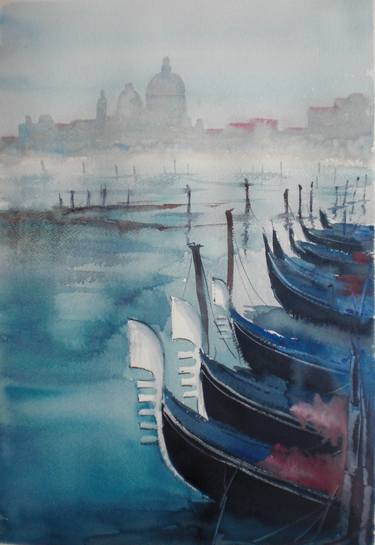 Original Expressionism Cities Paintings by Giorgio Gosti