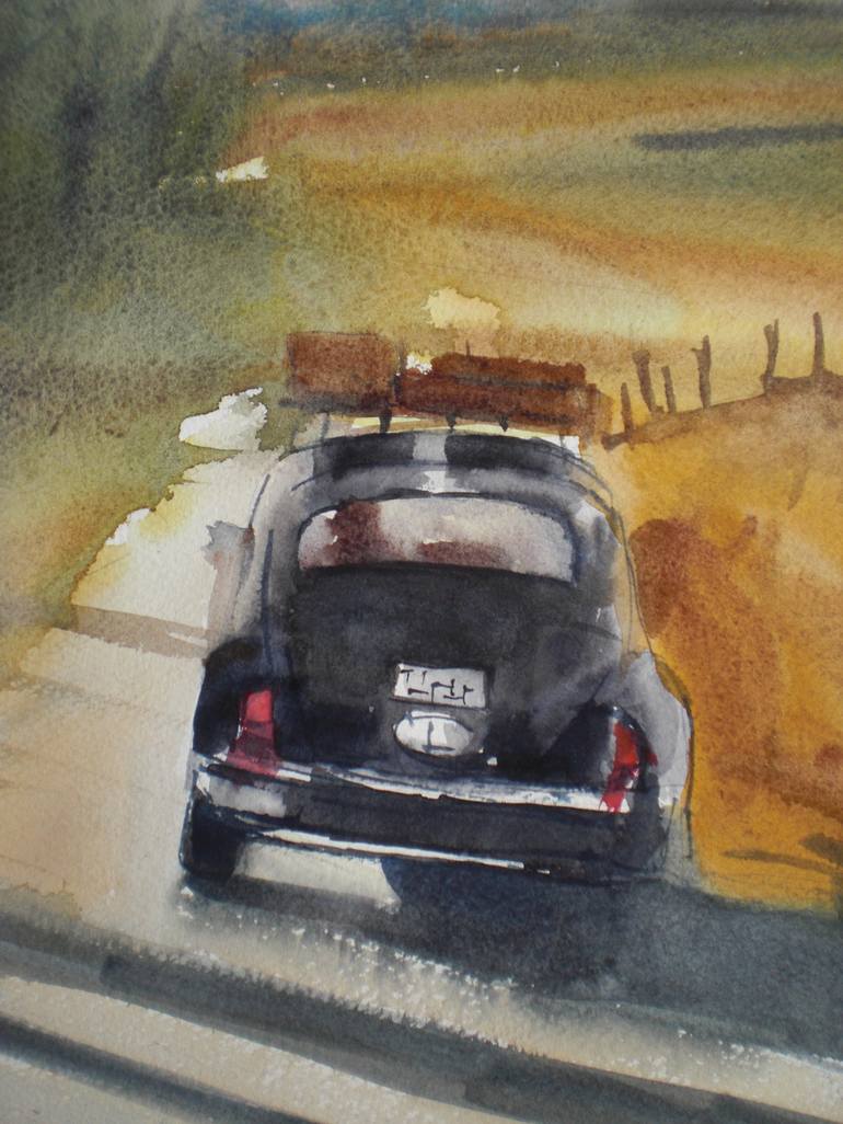 Original Expressionism Car Painting by Giorgio Gosti