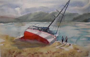 Original Expressionism Boat Paintings by Giorgio Gosti