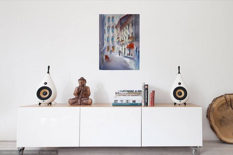 Original Impressionism Cities Painting by Giorgio Gosti