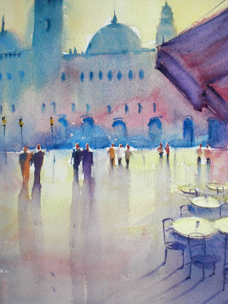 Original Impressionism Cities Painting by Giorgio Gosti