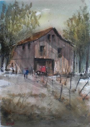 Old Barn Painting By Giorgio Gosti Saatchi Art