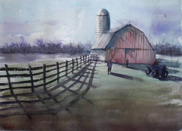 Old Barn 2 Painting By Giorgio Gosti Saatchi Art