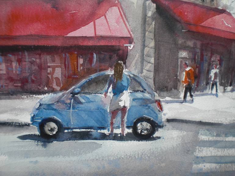 Original Car Painting by Giorgio Gosti