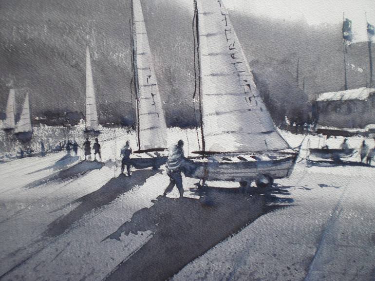 Original Sailboat Painting by Giorgio Gosti