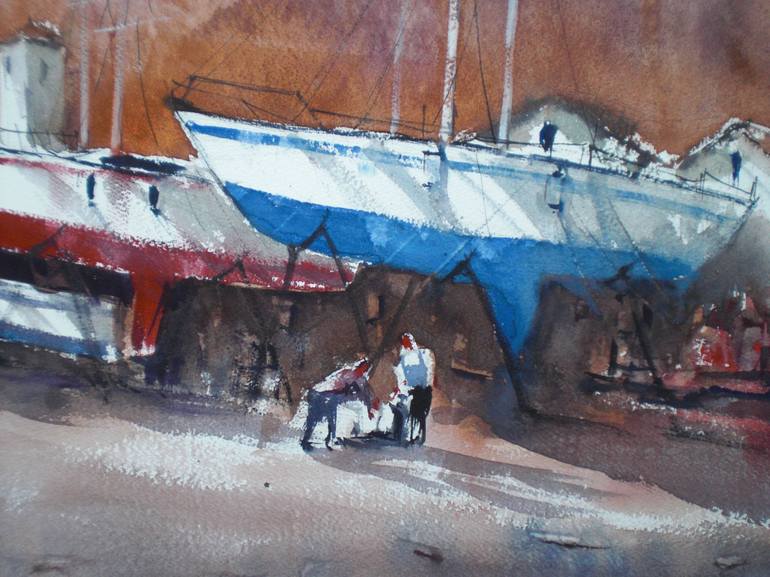 Original Boat Painting by Giorgio Gosti