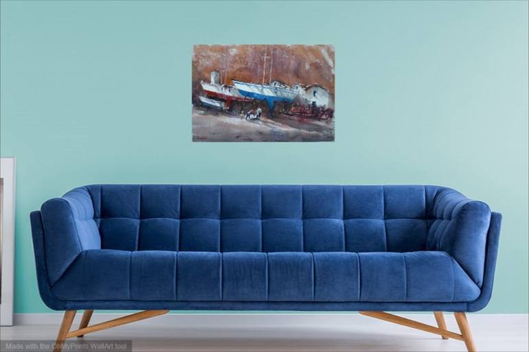 Original Boat Painting by Giorgio Gosti