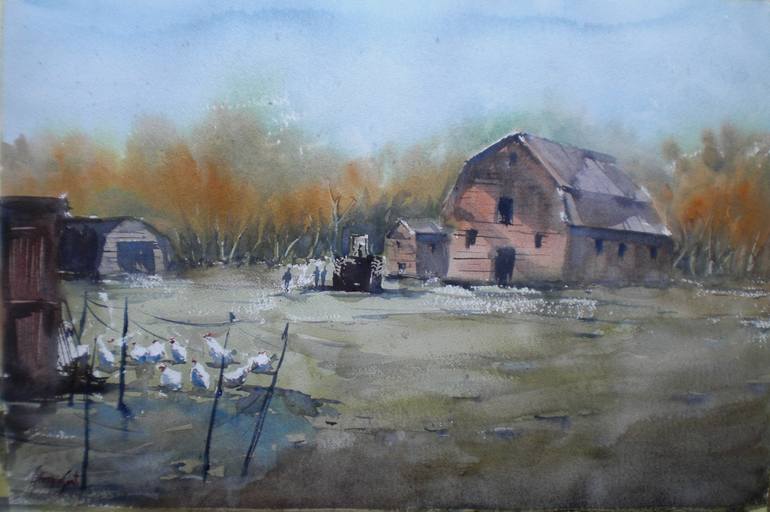 Old Barn 4 Painting By Giorgio Gosti Saatchi Art