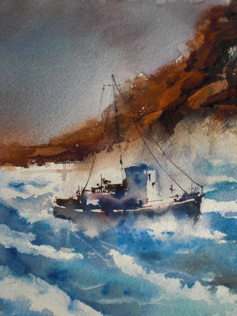 Original Boat Painting by Giorgio Gosti