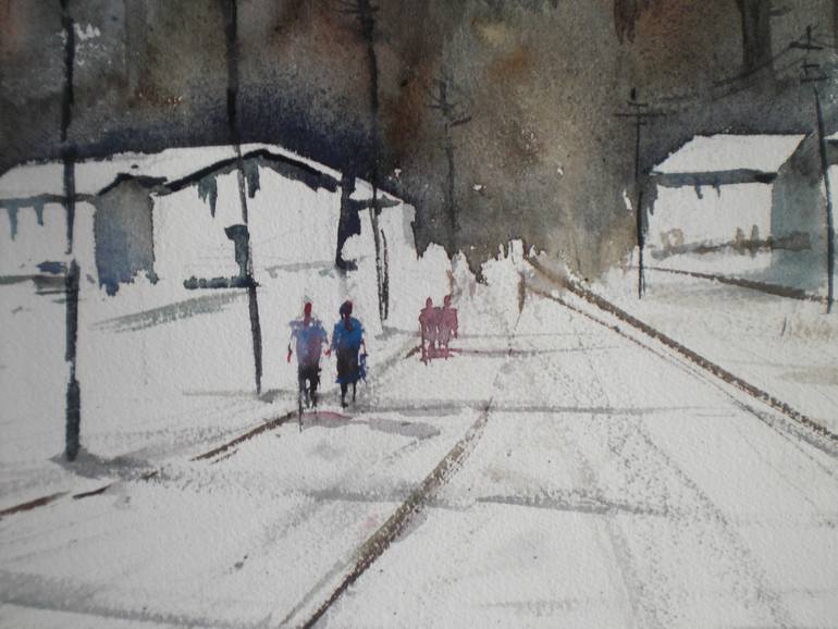 Original Impressionism Cities Painting by Giorgio Gosti