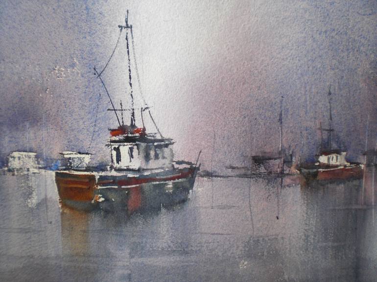 Original Boat Painting by Giorgio Gosti