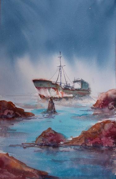 Print of Ship Paintings by Giorgio Gosti