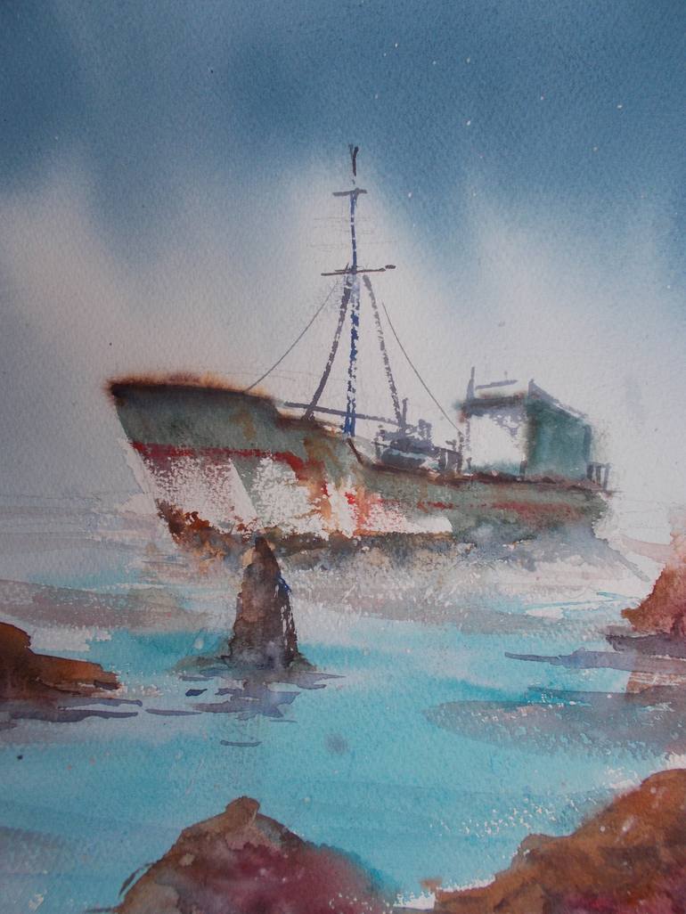 Original Ship Painting by Giorgio Gosti