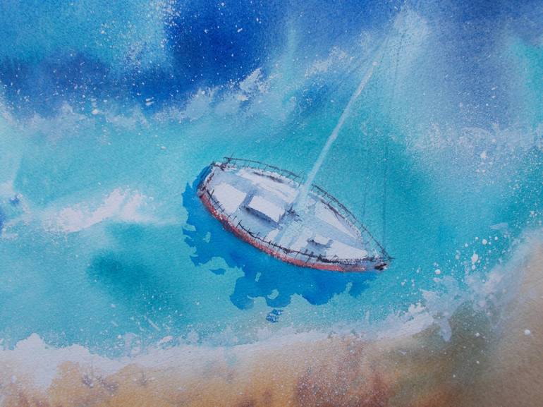 Original Boat Painting by Giorgio Gosti