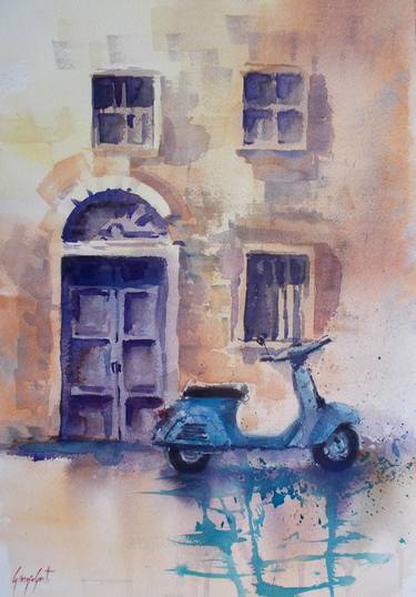 Original Impressionism Transportation Paintings by Giorgio Gosti