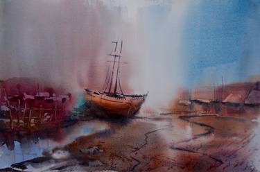 Print of Boat Paintings by Giorgio Gosti