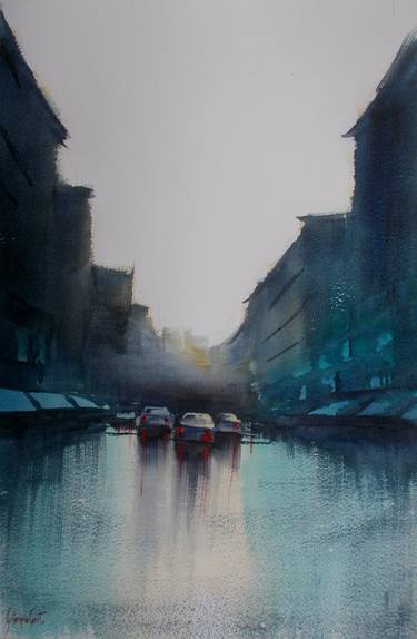 Original Impressionism Cities Paintings by Giorgio Gosti