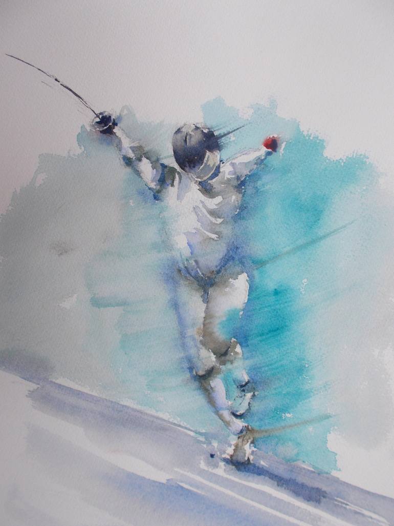 Original Impressionism Sport Painting by Giorgio Gosti