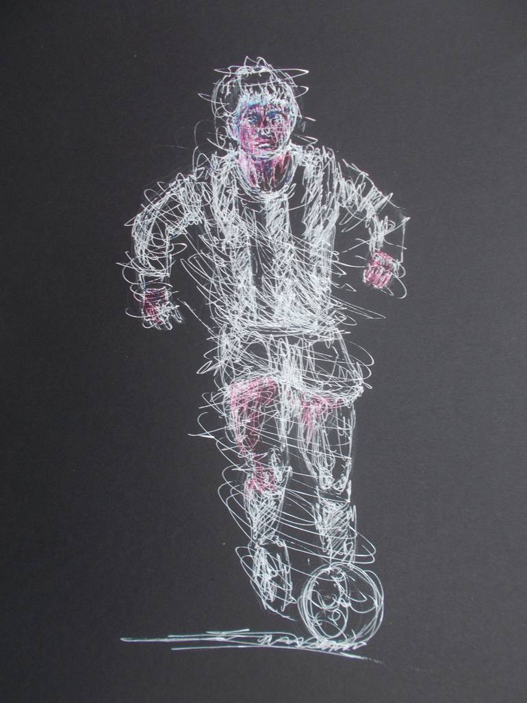 Original Impressionism Sports Drawing by Giorgio Gosti