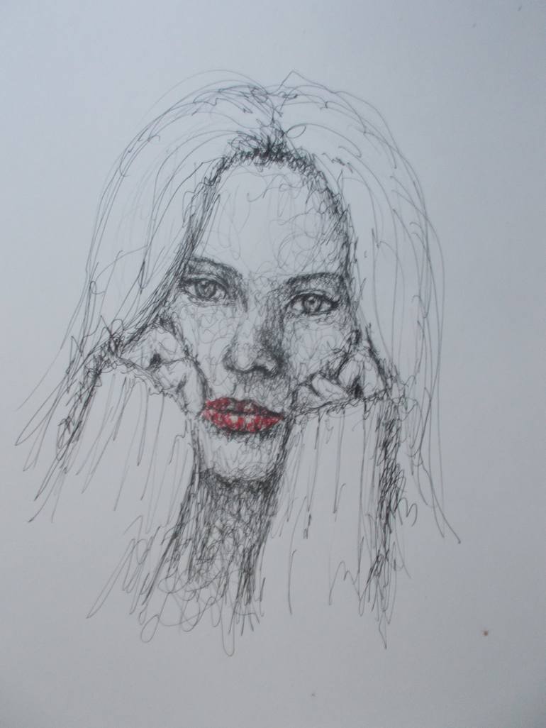 Original Portrait Drawing by Giorgio Gosti