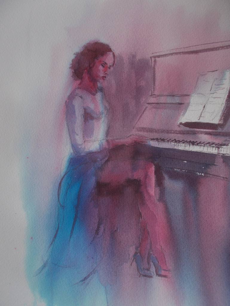 Original Impressionism Music Painting by Giorgio Gosti