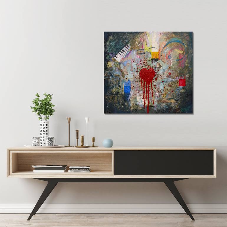 Original Expressionism Abstract Painting by Bledi Kita