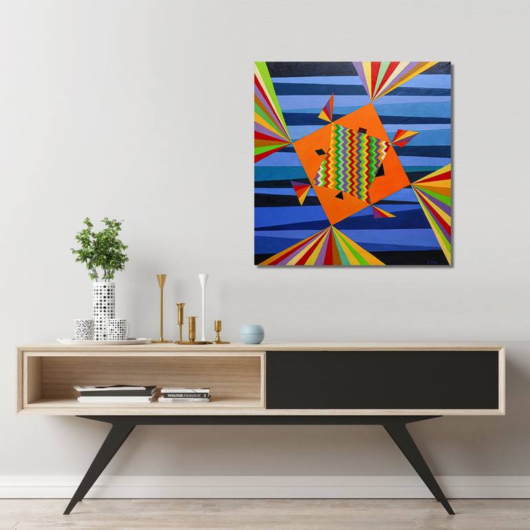 Original Art Deco Abstract Painting by Bledi Kita