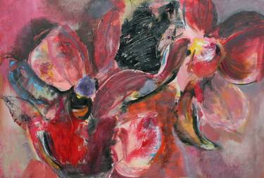 Print of Expressionism Floral Paintings by Nelya Mihneva