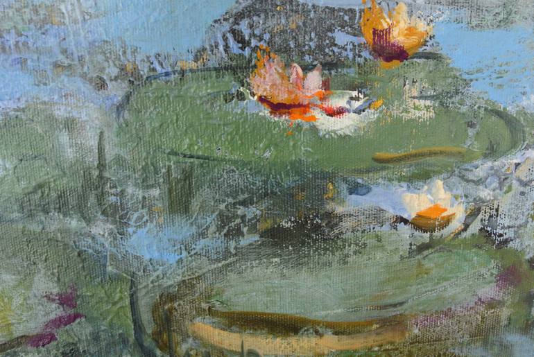 Original Abstract Garden Painting by Nelya Mihneva