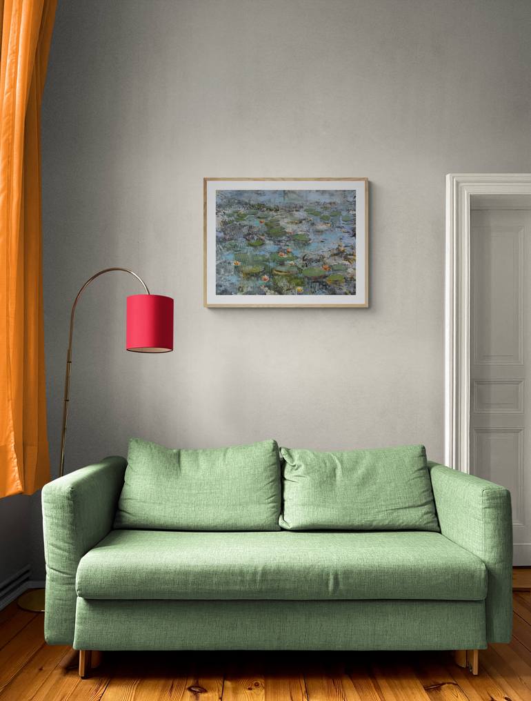 Original Abstract Garden Painting by Nelya Mihneva