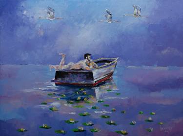 Original Boat Paintings by Ihor Bychkivskyy