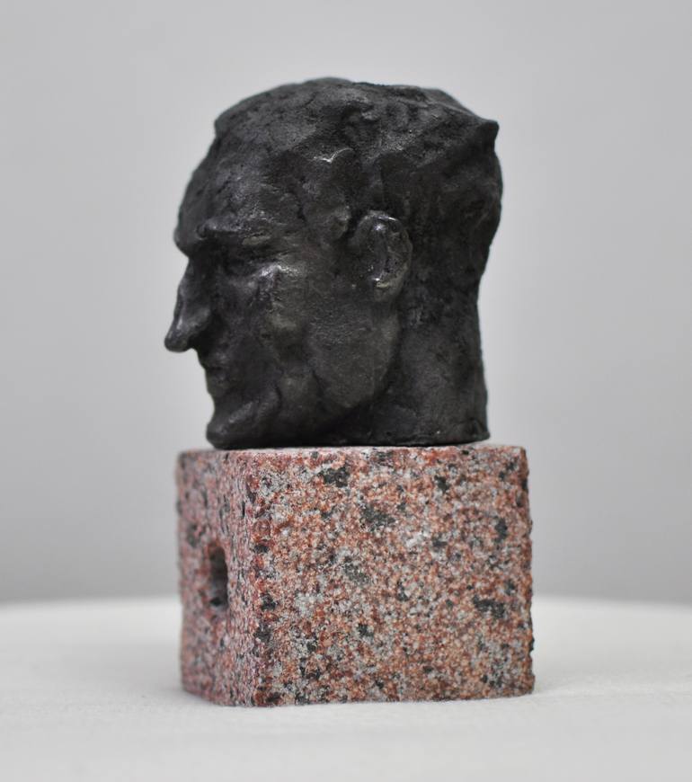 Original Figurative Portrait Sculpture by VOLODYMYR SEMKIV