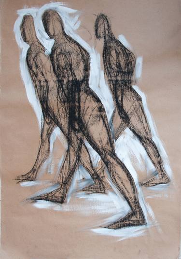 Original Expressionism People Drawings by VOLODYMYR SEMKIV