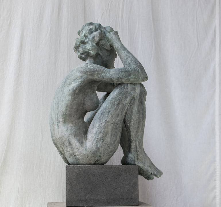 Original Figurative Nude Sculpture by VOLODYMYR SEMKIV