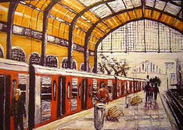 Original Train Paintings by Kalli Matzora