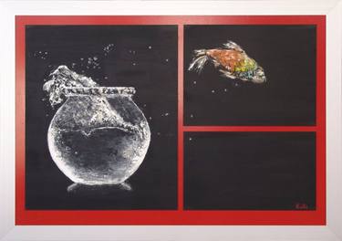 Print of Expressionism Fish Paintings by Kalli Matzora