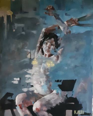 Original Impressionism Nude Painting by Kalli Matzora