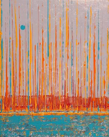 Original Abstract Expressionism Water Paintings by MARISA TIBERI