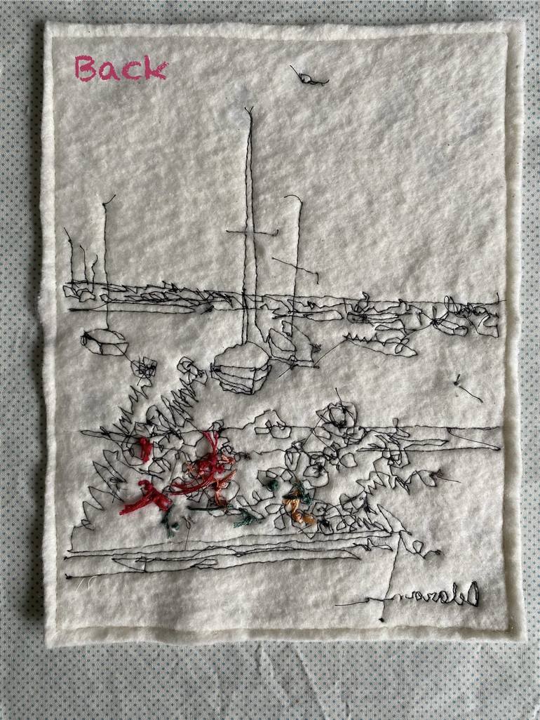 Original Contemporary Beach Mixed Media by Delaram Mowatt