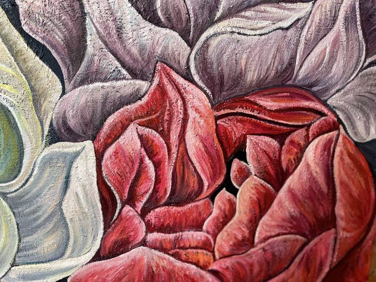 Original Modernism Floral Painting by Ellada Ismayilova